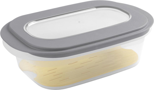 Sunware Sigma home Aufschnittdose für Käse transparent grau - Lebensmittelbehälter / Vorratsdosen