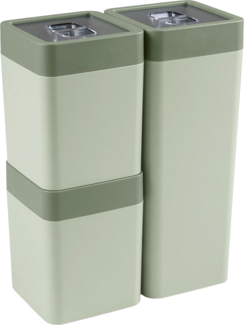 Sunware Sigma home Dry food 3er-Set dunkelgrün - Lebensmittelbehälter / Vorratsdosen