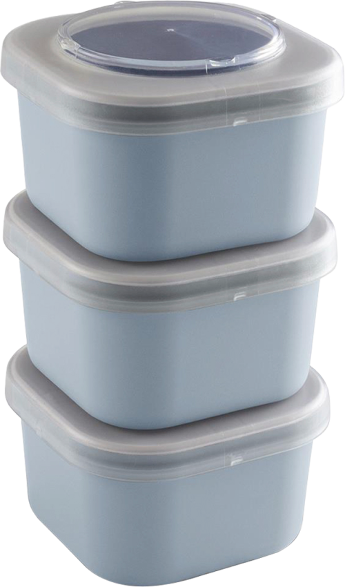 Sunware Sigma home Food to go Lunchbox 3er-Set  blau - Lebensmittelbehälter / Vorratsdosen