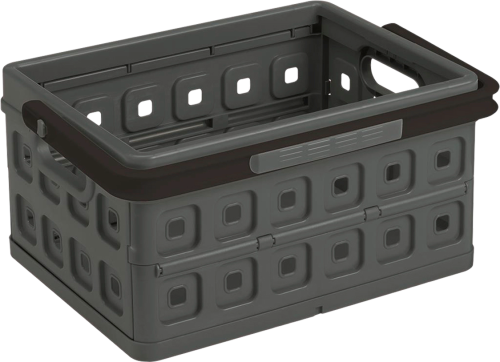 Sunware Square Klappbox mit Griff 24 L anthrazit - Aufbewahrungs- & Transportbehälter