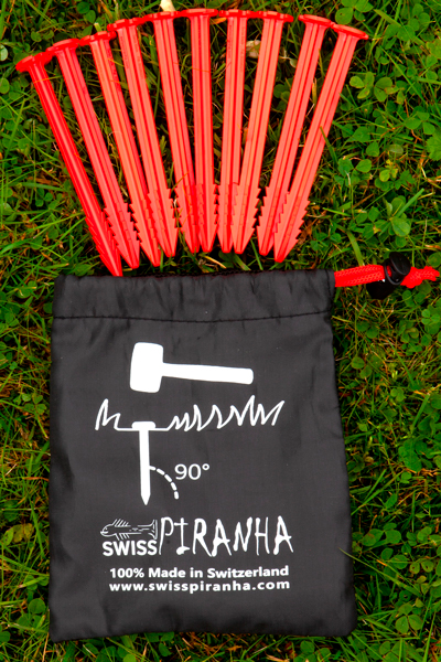 Swiss Piranha RT120 Zelthering rot 12 cm 10er Set im Beutel - Zeltheringe & Abspannmaterial