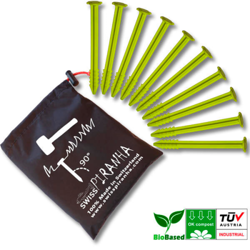 SwissPiranha Zelthering GS120 als 10er Set im Beutel - Zeltheringe & Abspannmaterial von Swiss Piranha