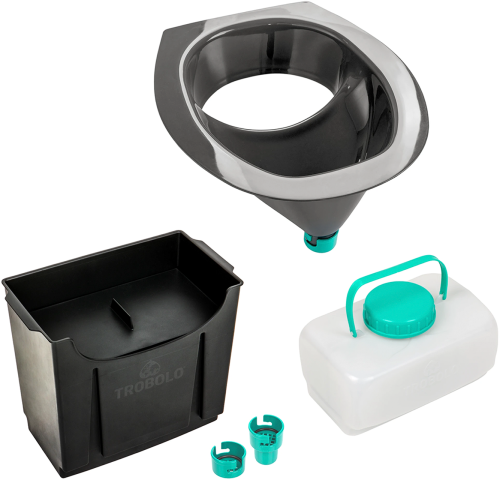TROBOLO Do it yourself Set 4 teilig für den Eigenbau der Trenntoilette 6,5 Liter grau - Trenntoiletten