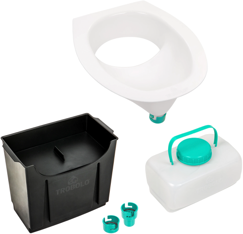 TROBOLO Do it yourself Set 4 teilig für den Eigenbau der Trenntoilette 6,5 Liter weiß - Trenntoiletten