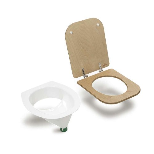 TROBOLO Trenntoiletten Einsatz & Holzsitz Weiß - Trenntoiletten