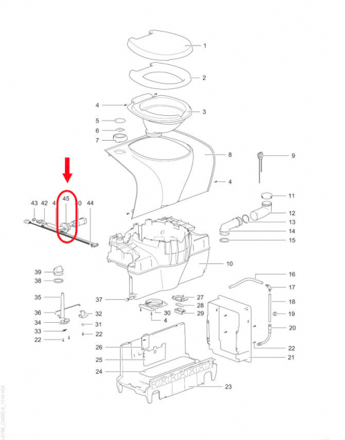 Thetford C500c  Bayonet - Ersatzteile Fahrzeug
