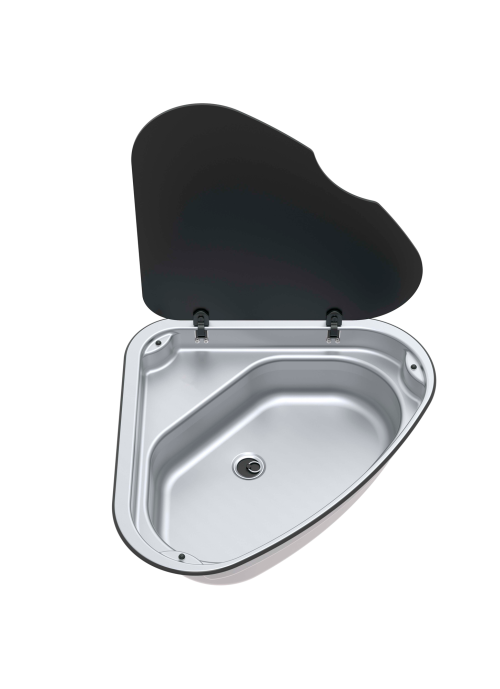 Thetford Serie 33 Spülbecken dreieckig 480 x 480 mm Links - Spülbecken