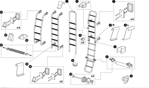 Thule Abdeckkappe für Thule Ladder Leitersysteme schwarz 2 Stück Thule Ersatzteilnummer 1500603775 - Transportieren & Befestigen