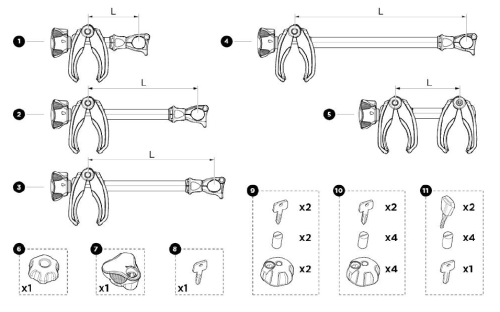 Thule Acu Tight Knebel ohne Schloss für Fahrradträger M8 - Thule Ersatzteilnummer 1500052738 - Ersatzteile Fahrzeug