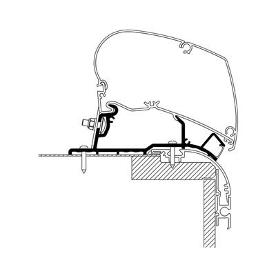 Thule Adapter CARAVAN ROOF TOP LED - 4.25M - Markisenadapter