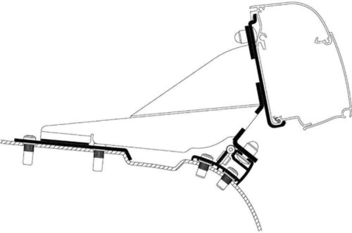 Thule Adapter PSA Minivan G2 für Markise Omnistor 4200 - Markisenadapter