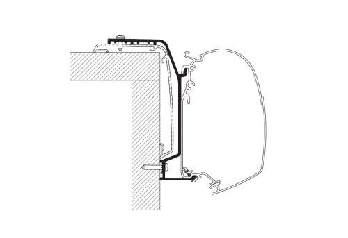 Thule Adapter Roof Rapido S6 2024 - 4,5 Meter - Markisenadapter