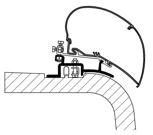 Thule Adapter-Set für Ducato/Jumper/Boxer - Markisenadapter