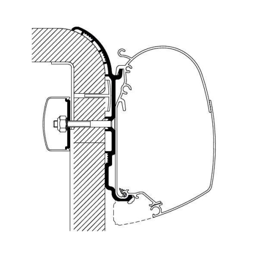 Thule  Bürstner Markisenadapter 3 Meter - Markisenadapter