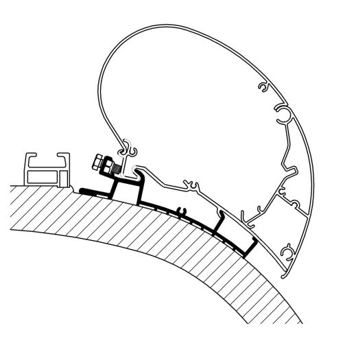Thule Carthago Chic Adapter für Serie 6 / 4 Meter - Markisenadapter