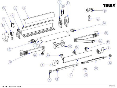 Thule Endkappe (Links/Rechts) passend zu Omnistor 5003 - Ersatzteile Zelte & Markisen