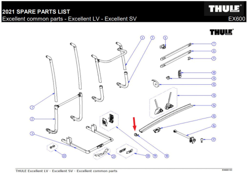 Thule Endkappe Schiene - Ersatzteile Thule Fahrradträger