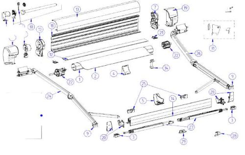Thule Endkappe passend zu Omnistor 8000 - Ersatzteile Zelte & Markisen
