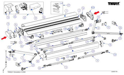 Thule Endkappen  - Ersatzteile Fahrzeug