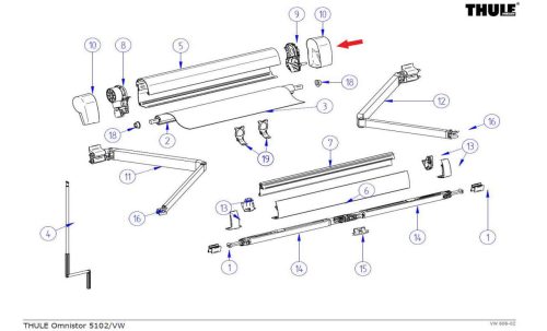 Thule Endkappen  - Ersatzteile Zelte & Markisen