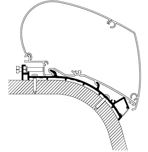 Thule Eriba Touring 820 Markisenadapter 5,0 m - Markisenadapter