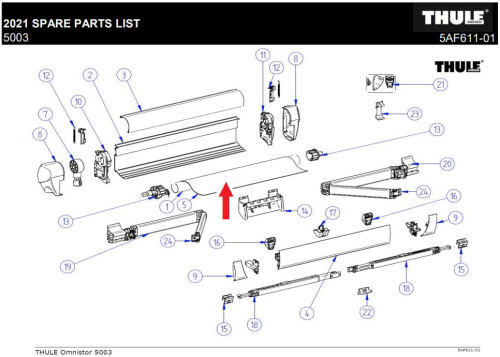 Thule Ersatztuch (4m) - Ersatzteile Fahrzeug