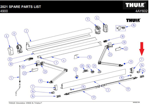 Thule Frontblendenendkappen - Ersatzteile Fahrzeug