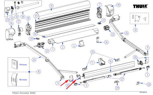 Thule Frontblendenkappen  - Ersatzteile Zelte & Markisen