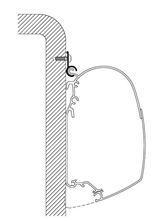 Thule Markisenadapter Caravan Rail 20 x 3,0m - Markisenadapter