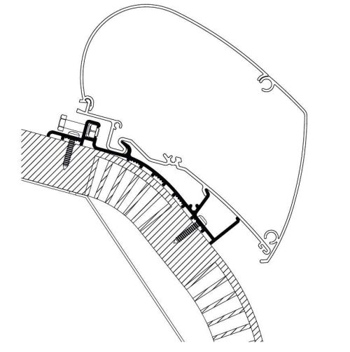 Thule Markisenadapter Carthago C-Line ab 2014 4,0m - Markisenadapter
