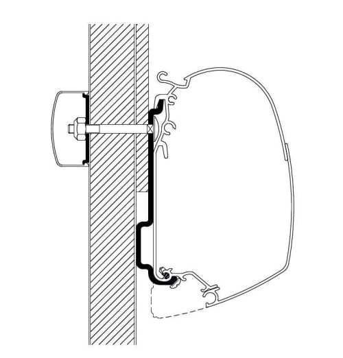 Thule Markisenadapter Challenger Eden und Chausson Allegro ab 2010 3,5m - Markisenadapter