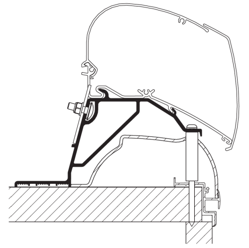 Thule Markisenadapter Dach Hobby Caravan 2024 - Markisenadapter