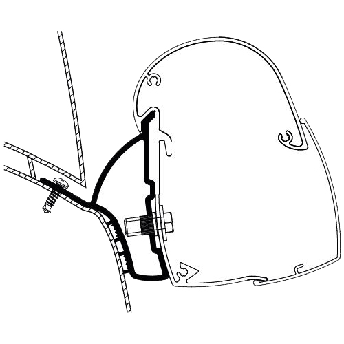 Thule Markisenadapter Hymer Car 302 Ducato H1 - Markisenadapter