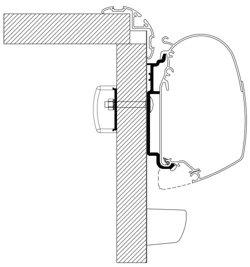 Thule Markisenadapter Knaus 2017 Wandmontage - Markisenadapter