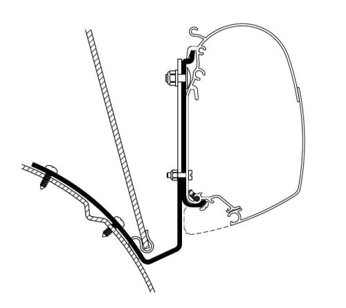 Thule Markisenadapter VW T4 Lift Roof  - Markisenadapter