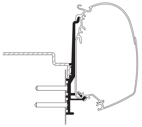 Thule Markisenadapter Wand Knaus Tourer CUV - 3 Meter - Markisenadapter