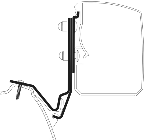 Thule Markisenadapter für Kepler One / Five / Six für Markise Thule 3200 3 Meter - Markisenadapter