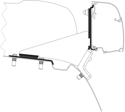 Thule Markisenadapter für Wandmontage T 4200 für Mercedes Benz  Vito/V-Class Aufstelldach - Markisenzubehör