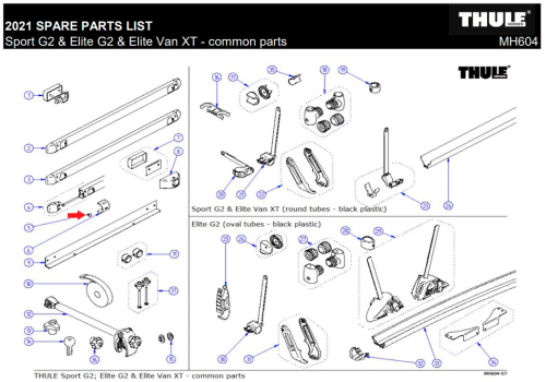 Thule  Montageschiene Schraube  - Ersatzteile Fahrzeug