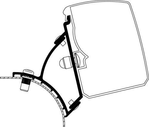 Thule Omnistor 3200 Fixed Markisenadapter VW T5 / T6 Festmontage Rechtsverkehr - Markisenadapter