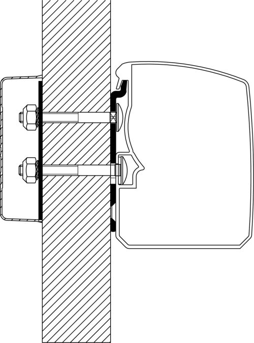 Thule Omnistor 3200 Markisenadapter Flat Wall - Markisenadapter