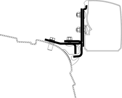 Thule Omnistor 3200 Multi Rail Markisenadapter VW T5 / T6 Rechtsverkehr - Markisenadapter