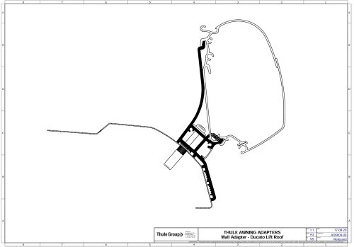 Thule Omnistor 5200 Markisenadapter Fiat Ducato H2 Lift Roof 4,0 m - Markisenadapter