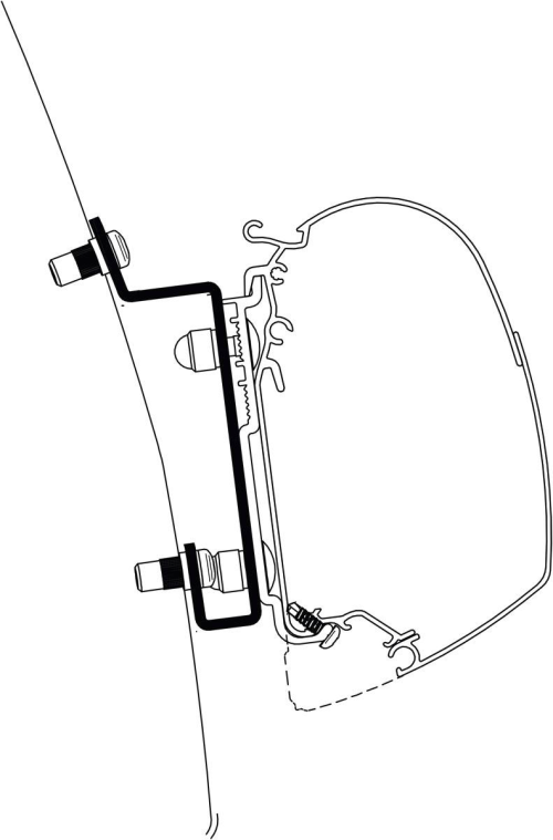 Thule Omnistor 5200 Markisenadapter Ford Transit H3 ab 2014 - Markisenadapter
