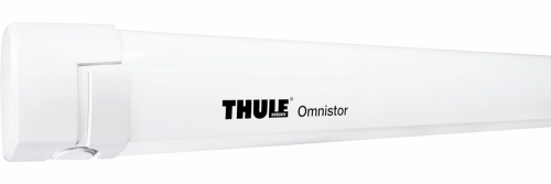 Thule Omnistor 5200 Wandmarkise mit Motor Gehäusefarbe Weiß Tuchfarbe Mystic Grau 4 m  - Kassettenmarkisen