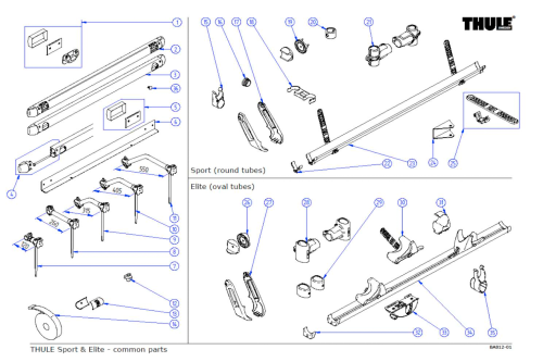 Thule Rahmenhalter passend zu Elite Fahrradträger - Ersatzteile Thule Fahrradträger