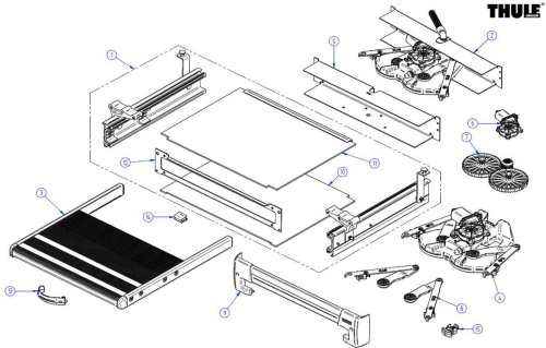 Thule Schmutzschutz für Slide-Out G2 Ducato/Crafter 700 Auszugsstufe - Thule Ersatzteilnummer 1500603705 - Ersatzteile Fahrzeug