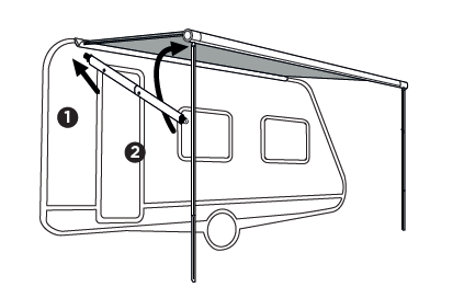 Thule Spannstange Alu Auszug  (2,5m)  - Ersatzteile Zelte & Markisen
