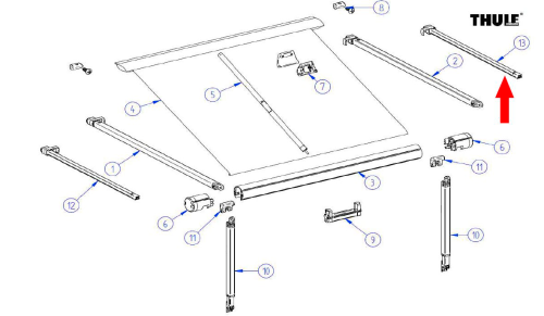 Thule Teleskoparm-Verlängerung  - Thule