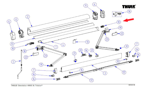 Thule Tuchrollenendkappen-Satz - Ersatzteile Zelte & Markisen